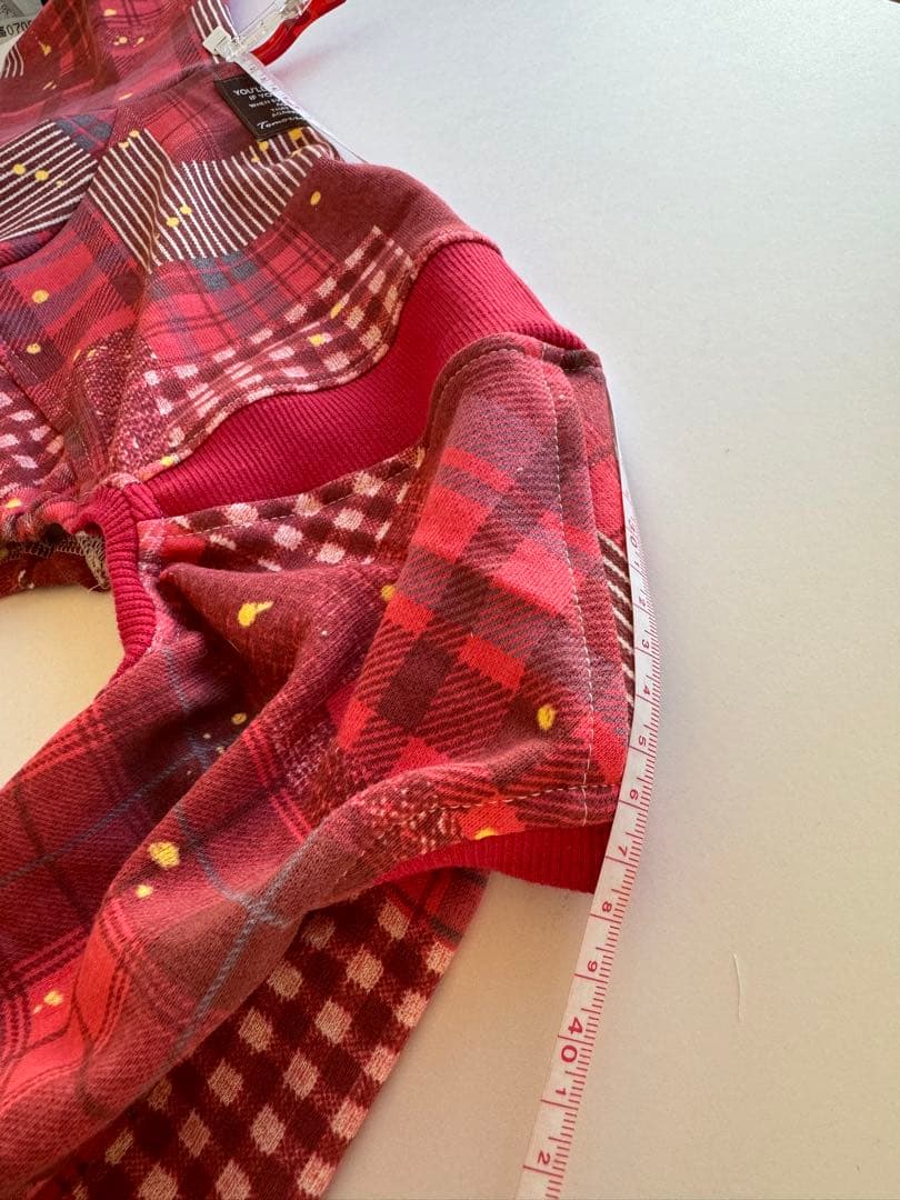 赤のロンパース② イタグレ服　犬服　ハンドメイド