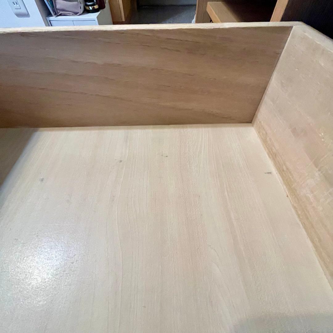 無印良品 オーク材 AVボード テレビ台 幅110cm 引き出し付き ナチュラル