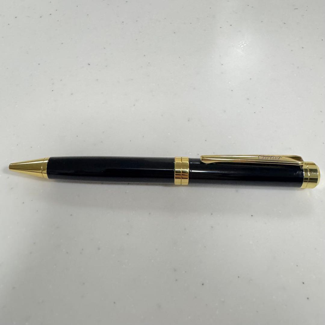 カルティエ Cartier ボールペン 黒 金 ブラック ゴールド