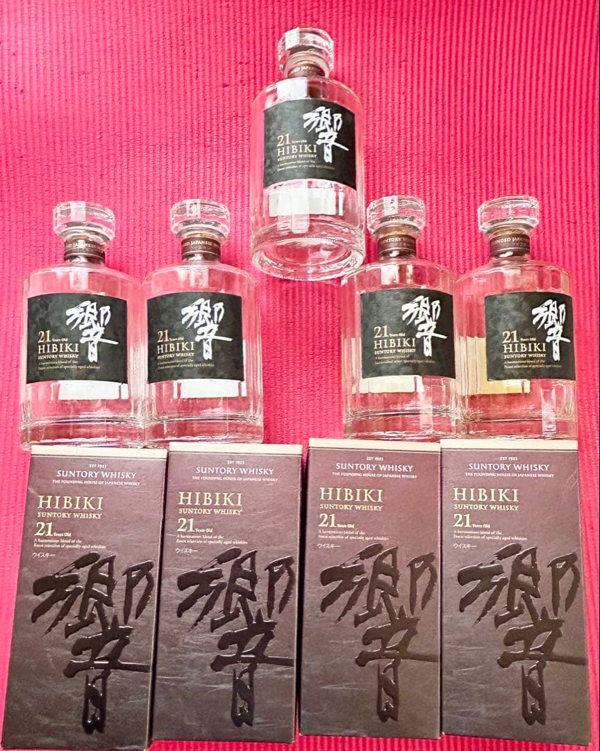 【美品！】希少国産ウイスキー　響21年　空箱、空瓶セット