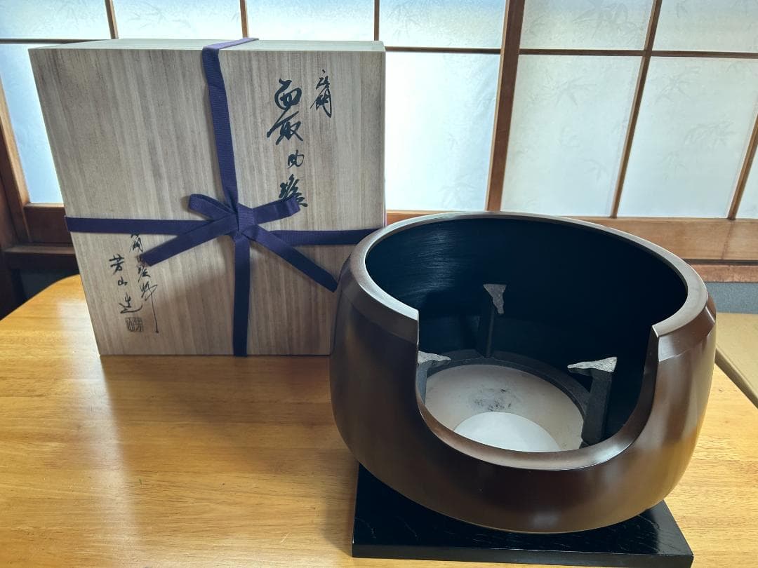 【風炉】どうあん風炉　面取風炉　セット　一回のみ使用