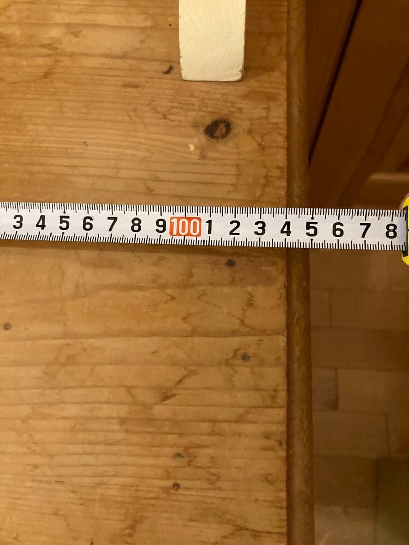 カントリー風木製棚付きテーブル幅105cm(下部：テーブル) 上下セット販売です