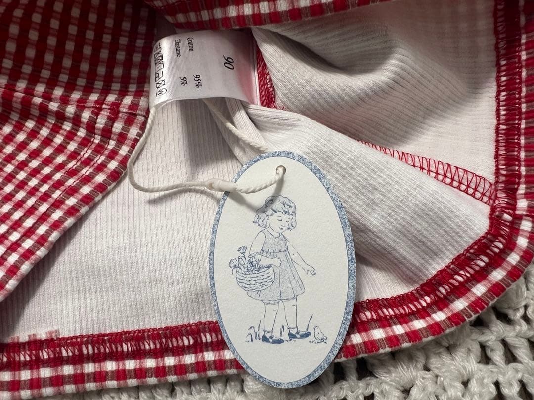 【未着用・タグ付き】house on the hill ギンガム半袖Tシャツ