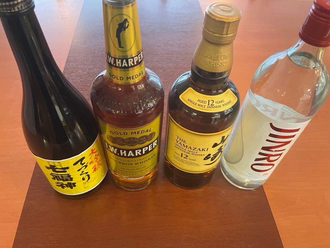 山崎 12年 ウイスキー　IWハーパー　　　　JINRO 七福神大吟醸