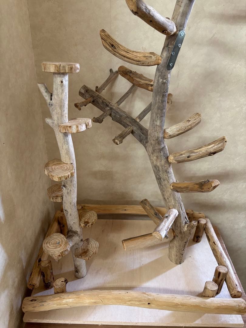 みゅん鳥インコ止まり木 タワー型バードアスレチックバードジム