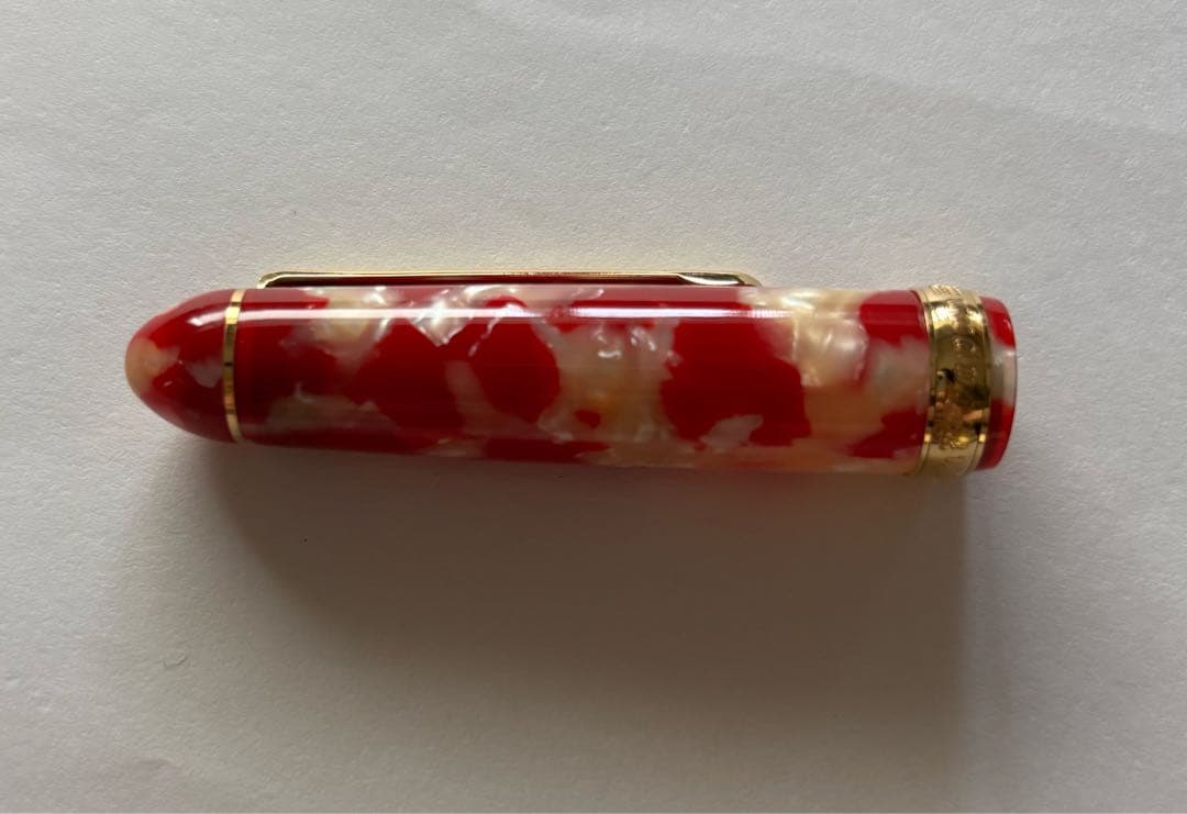 【Xmasセール】プラチナ万年筆 金魚セルロイド　14K Mニブ#3776