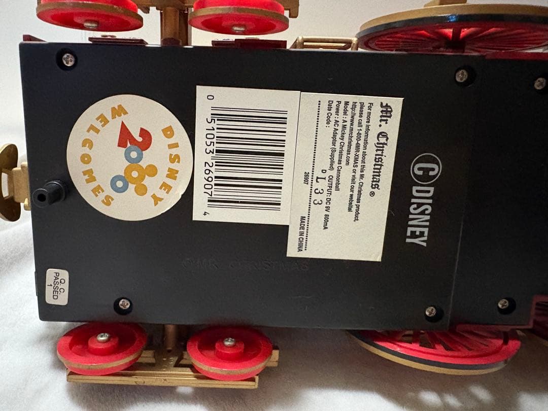 ミッキークリスマスキャノンボール フィギュア 機関車 汽車ライトアップオルゴール