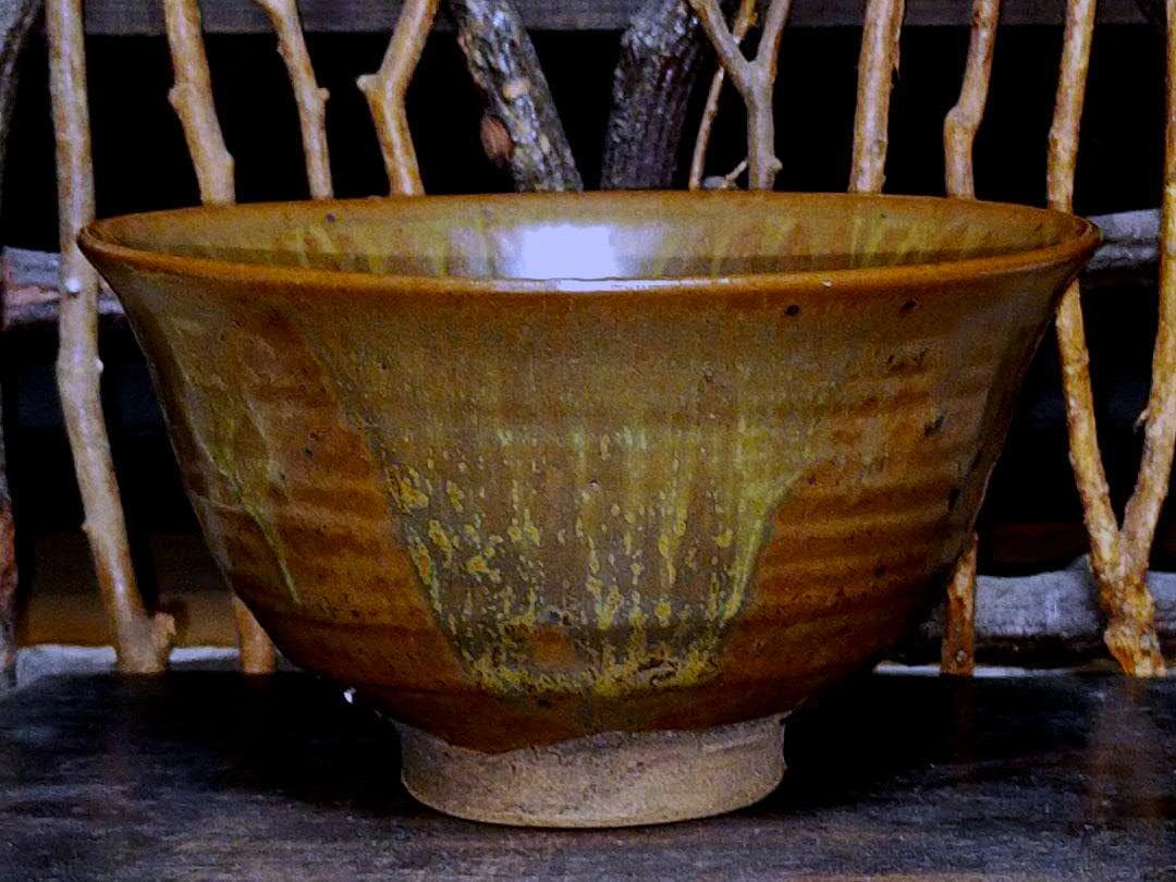 ♥極上　柿の蔕　茶碗　桐箱付き　骨董品　古玩