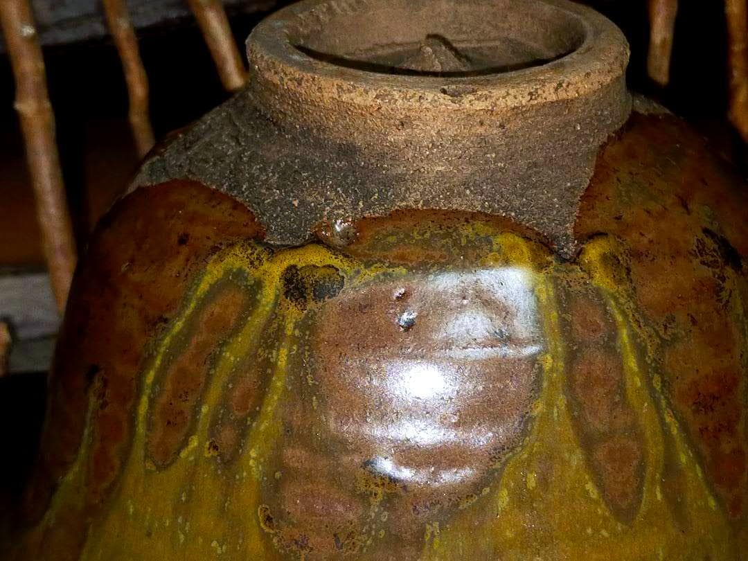 ♥極上　柿の蔕　茶碗　桐箱付き　骨董品　古玩