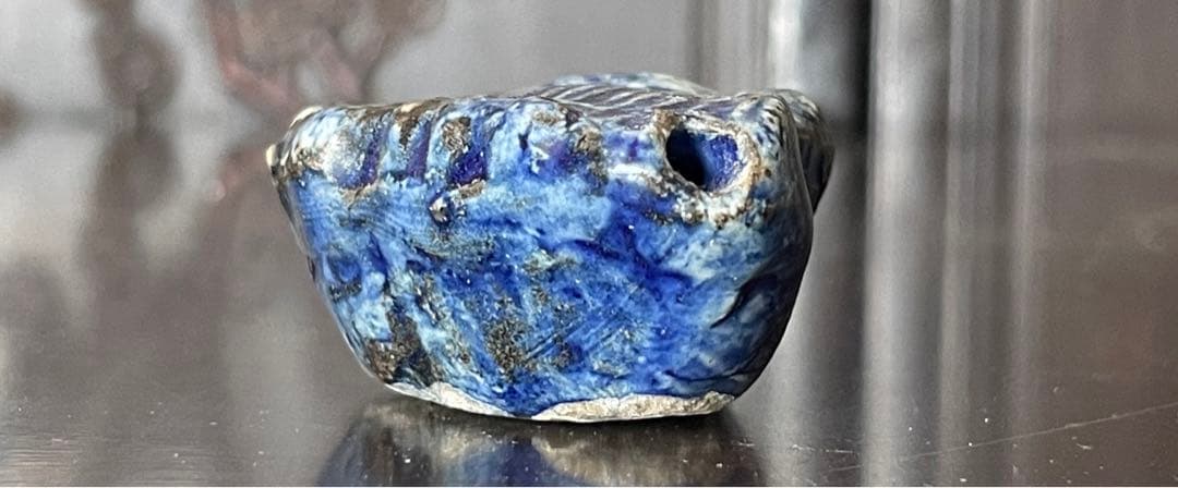 李朝　瑠璃釉　蝶形　水滴　文房具　書道具　李朝時代