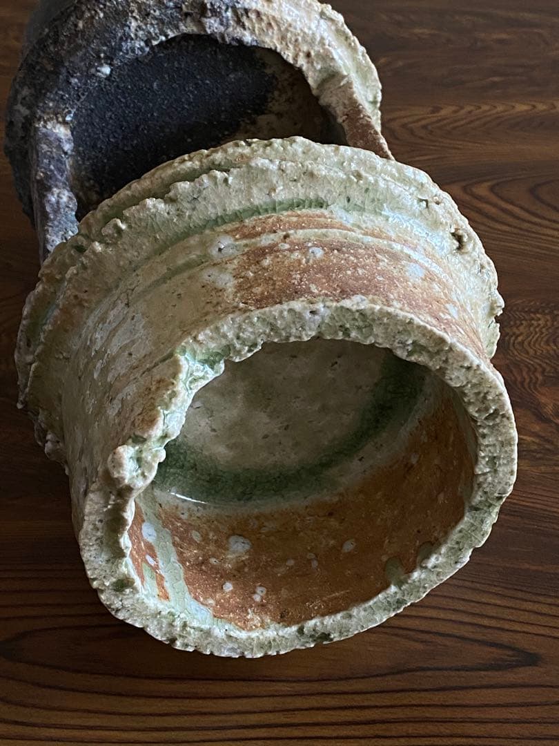 伊賀焼 Iga ware 竹花入 Vase 井村侊生 N16