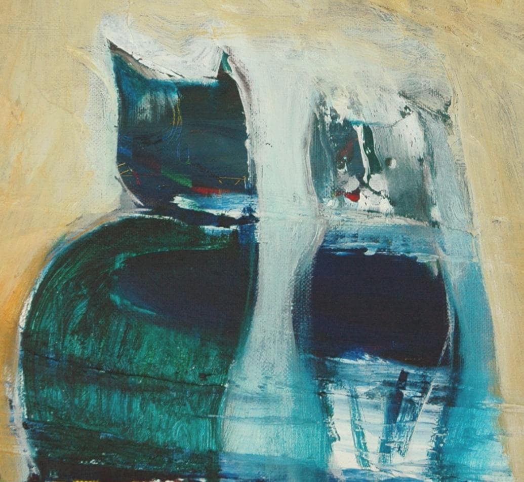 油絵 菅家令子 絵 絵画 インテリア 額付(黒) F6-071019 猫たち