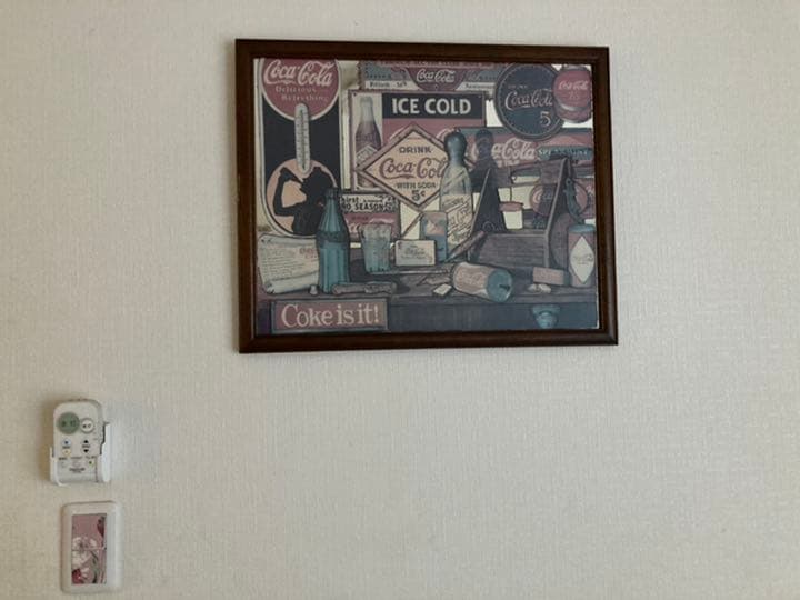 ミラーにかかれたイラスト