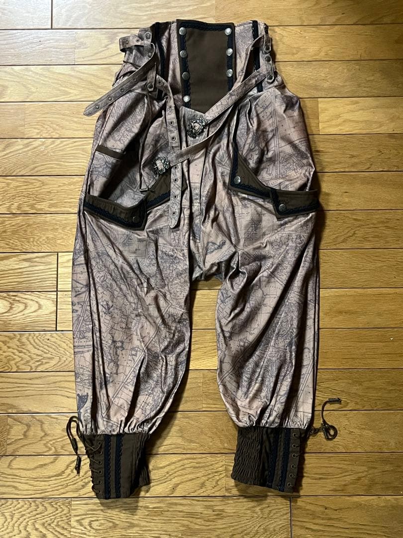 OZZ ONESTE 地図柄コルセットサルエルパンツ オッズオン Ozz On