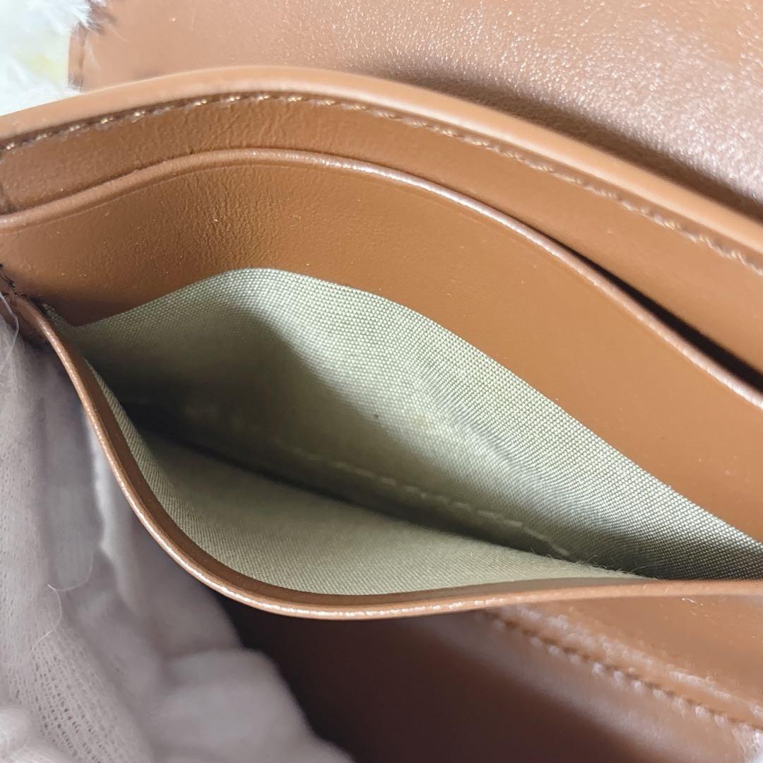 極美品✨CELINE トリオンフ スモールフラップウォレット 三つ折り ブラウン