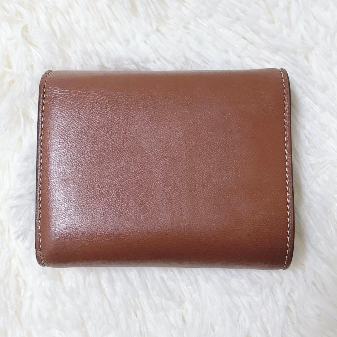 極美品✨CELINE トリオンフ スモールフラップウォレット 三つ折り ブラウン