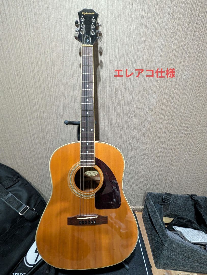 良音/Epiphone　AJ-200S/NA 改チューナー付エレアコ　ケース付