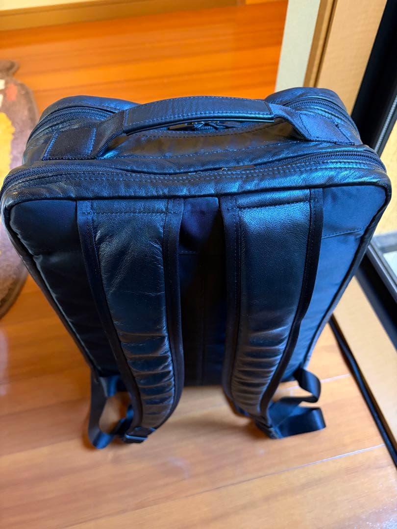 牛革製 PORTER TIME BLACK DAYPACK PC 15inch