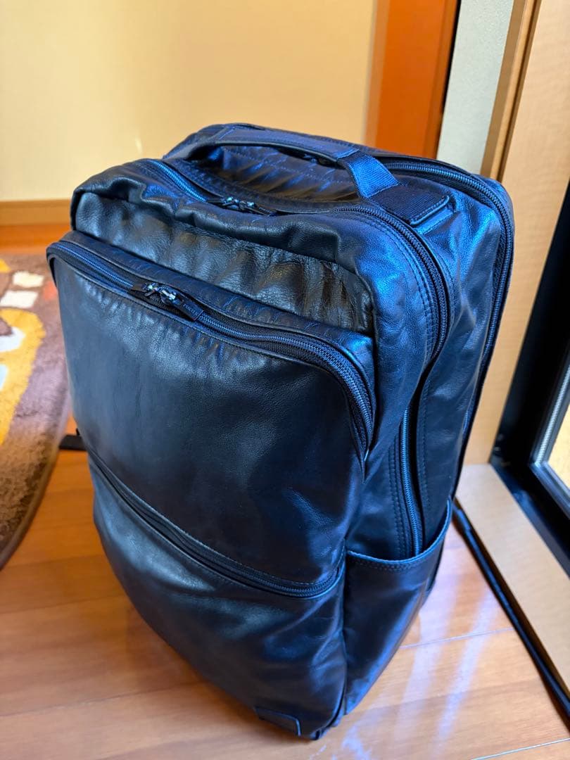 牛革製 PORTER TIME BLACK DAYPACK PC 15inch
