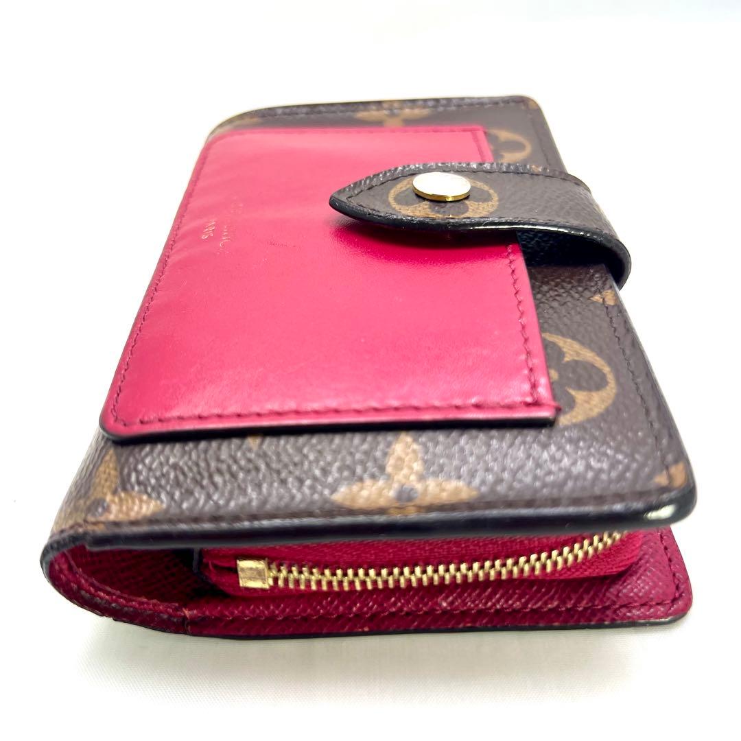 ルイヴィトン モノグラム ポルトフォイユジュリエット M69433 フューシャ