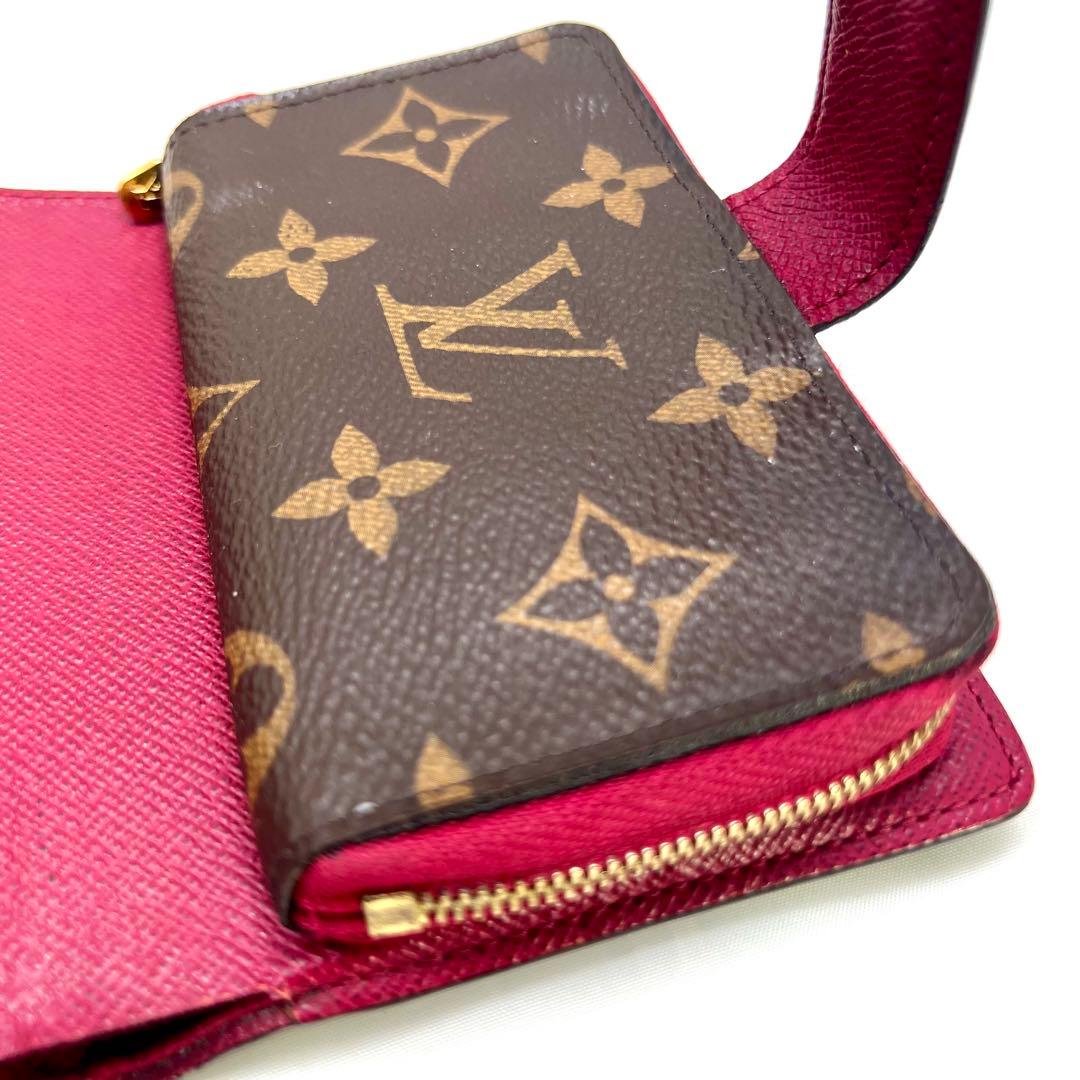 ルイヴィトン モノグラム ポルトフォイユジュリエット M69433 フューシャ