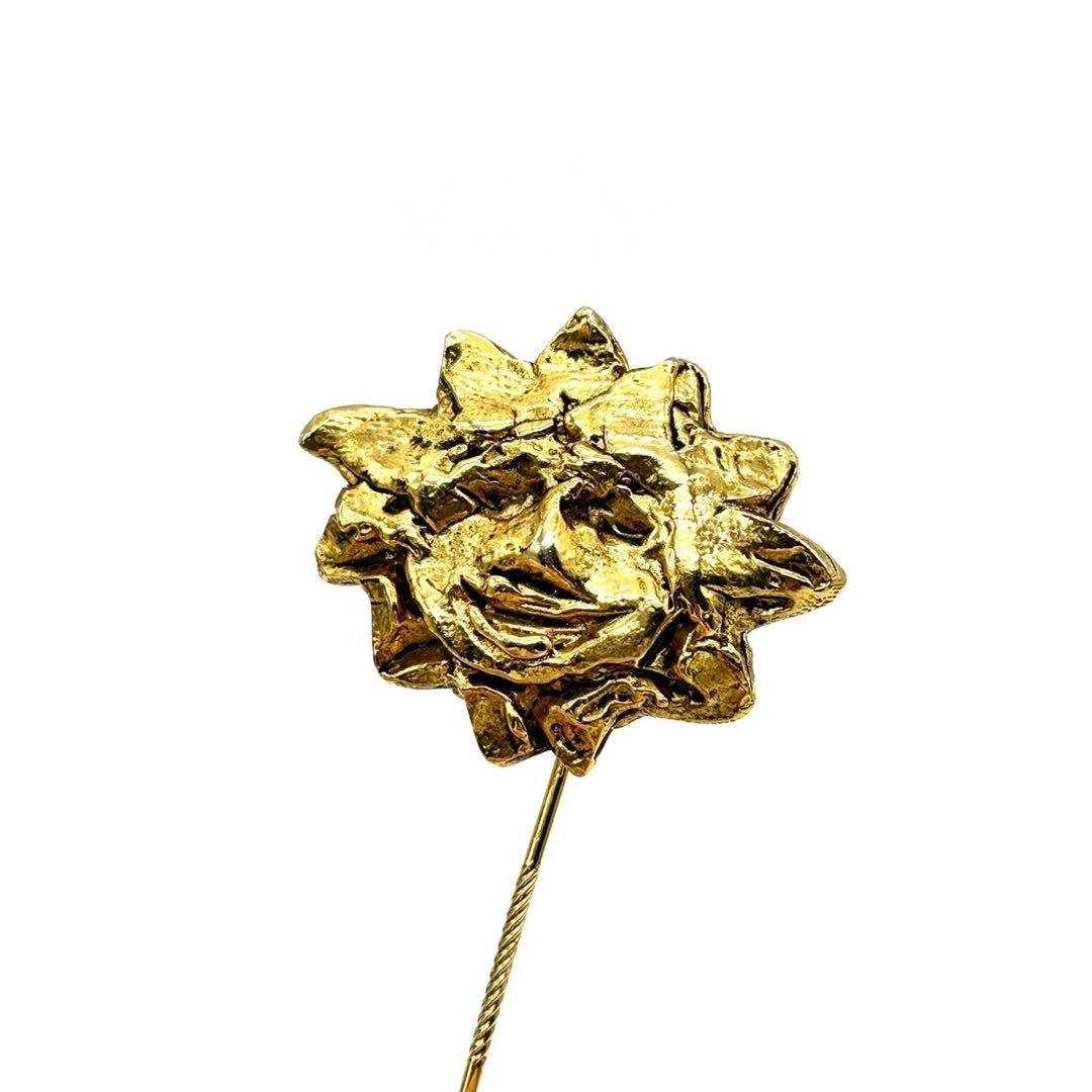 希少 レア HERMES エルメス ブローチ ピン 太陽モチーフ ゴールド サン