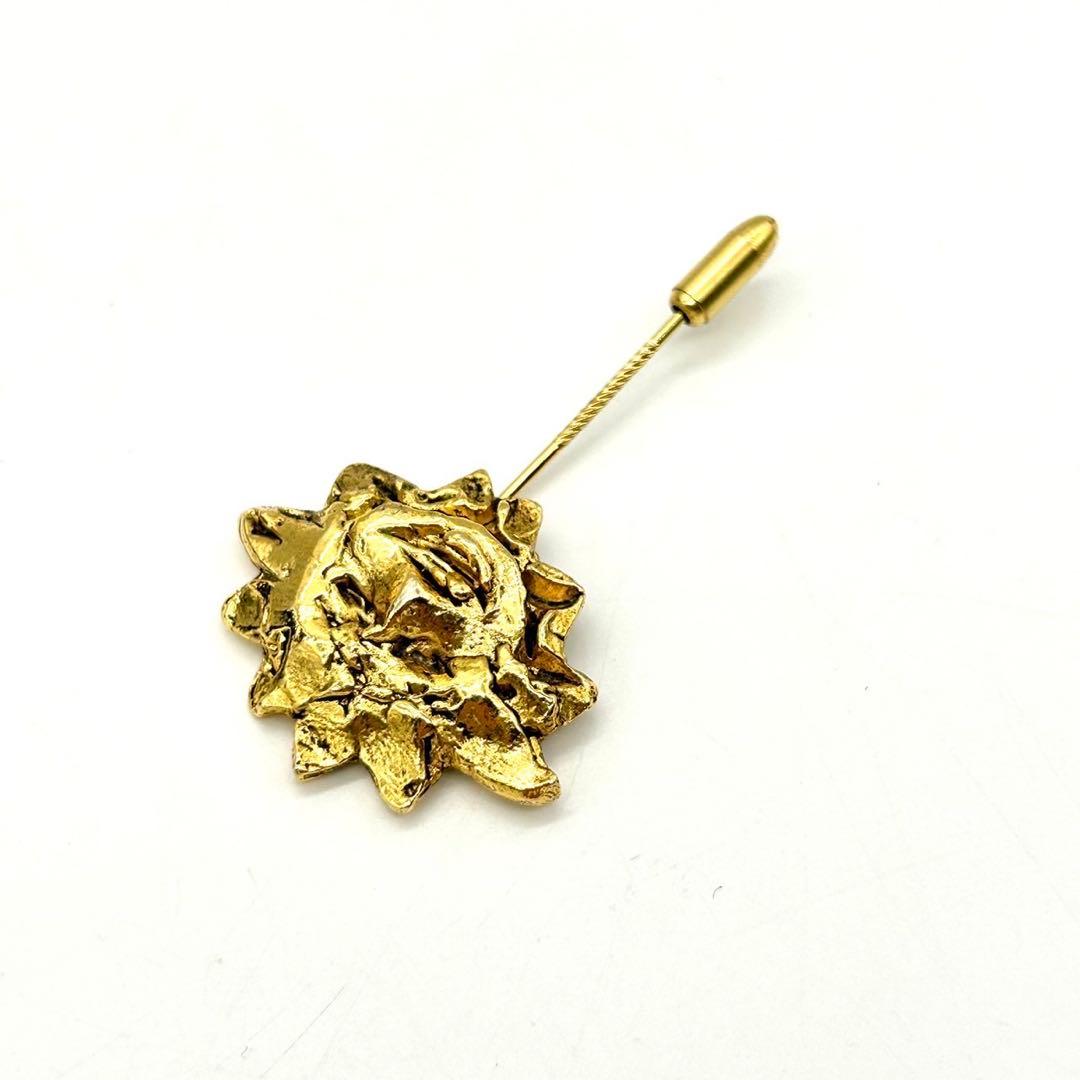 希少 レア HERMES エルメス ブローチ ピン 太陽モチーフ ゴールド サン