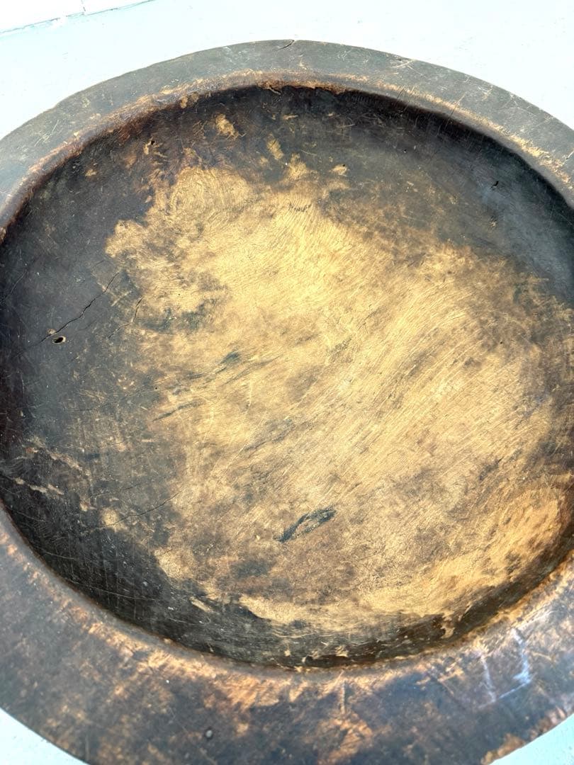 アンティーク　木製大皿　こね鉢 無垢材
