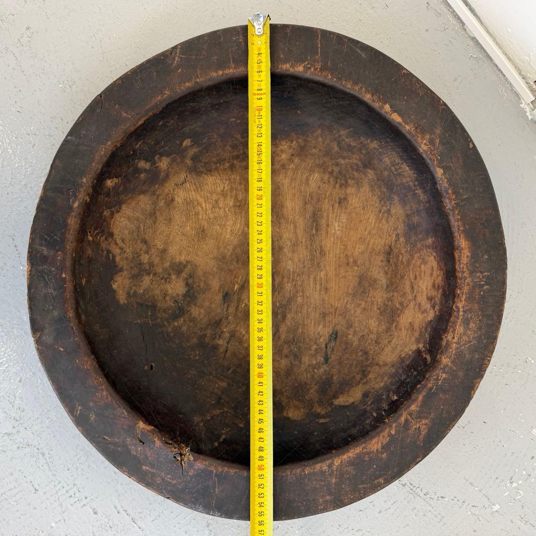 アンティーク　木製大皿　こね鉢 無垢材