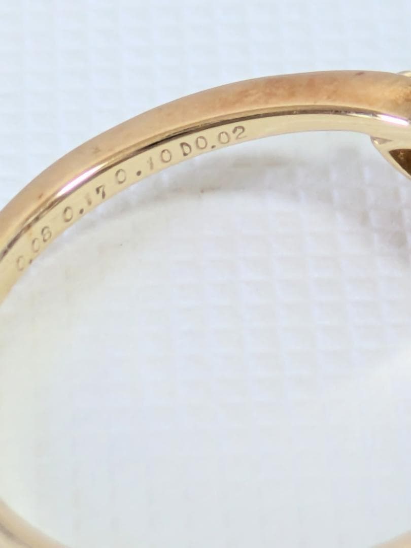 マルチカラーリング　K18　12号　ダイア　天然石　YG