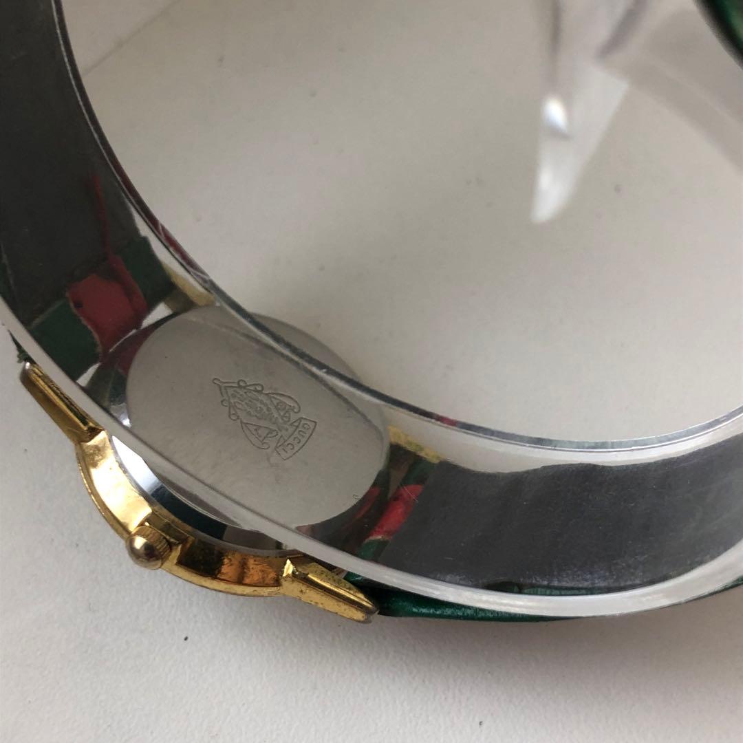 GUCCI オールドグッチ シェリーライン　 クォーツ時計 グリーン/レッド
