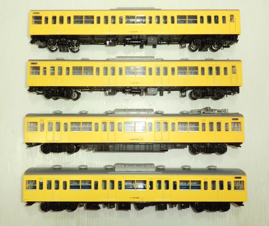 HOゲージ 天賞堂 103系 カナリアイエロー 4両セット