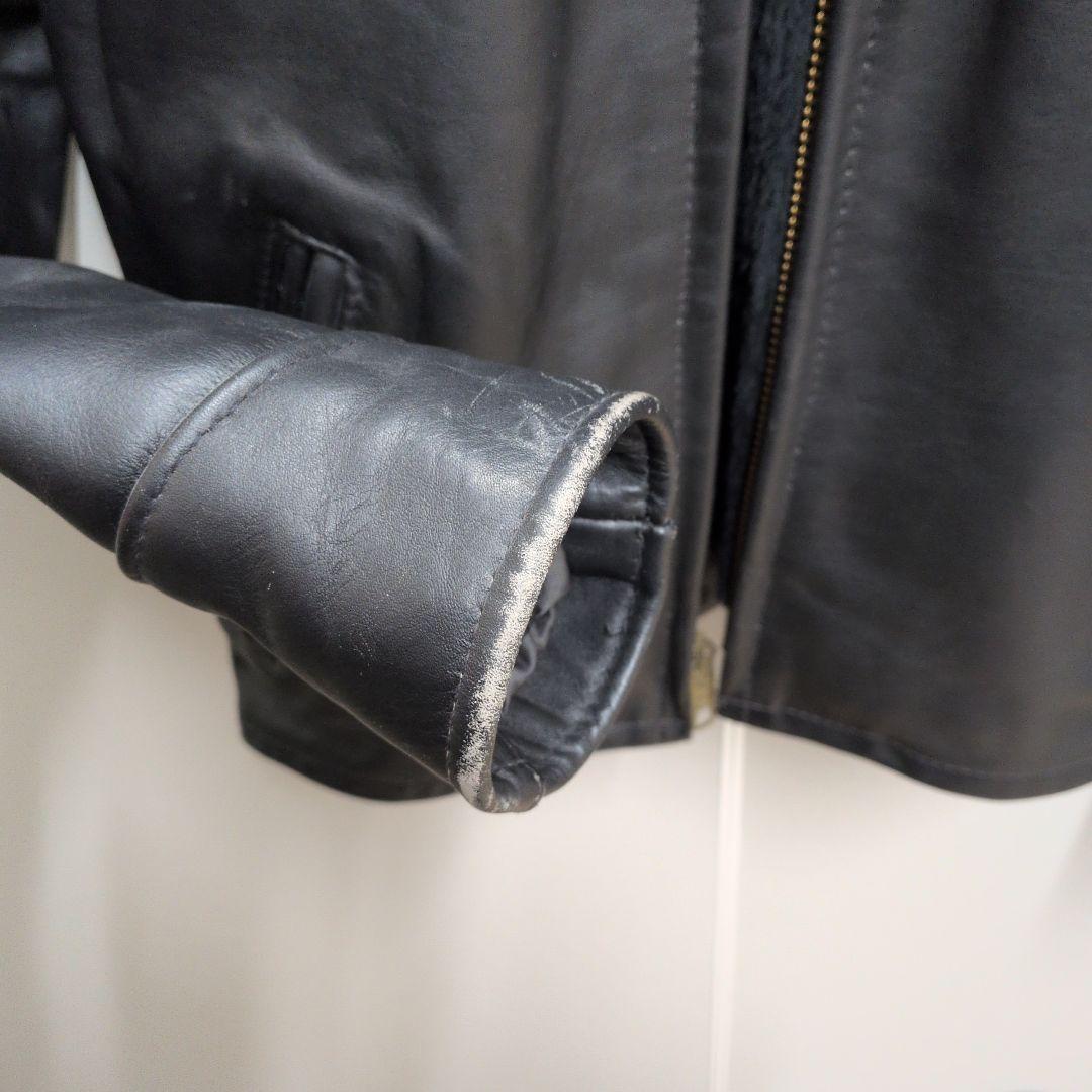 最終値下げショット　シングルライダース　黒　本革　サイズ 36