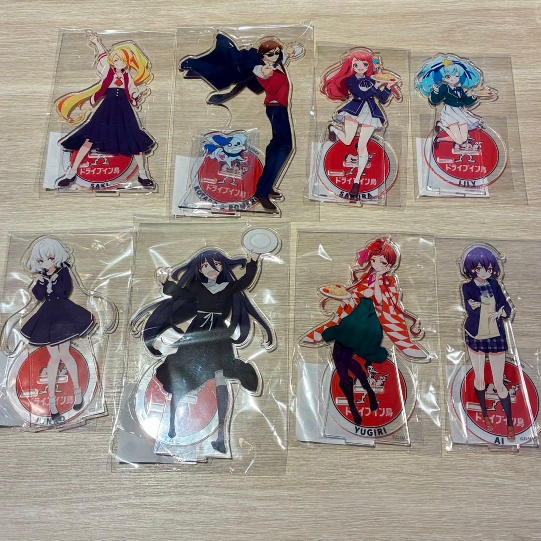 ドライブイン鳥　ゾンビランドサガ　コラボ　アクリルスタンド　鳥めし　コンプ