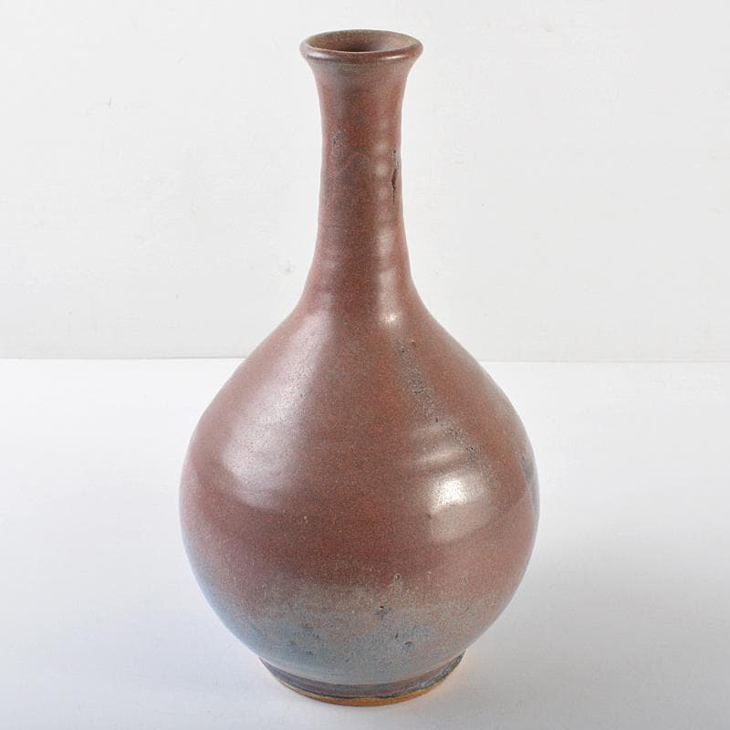 中国　海鼠釉　窯変　長顎瓶　N　R5927B