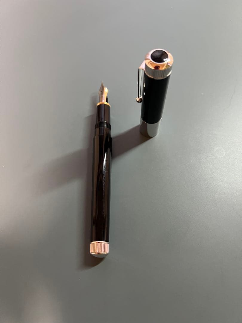 ITO-YA 伊東屋 万年筆 ロメオ No.3 ブラック/シルバーメッキ 細字