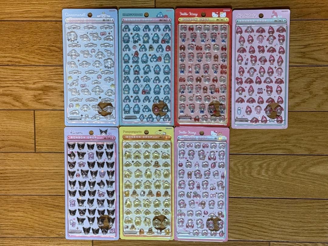 サンリオ　ボンボンドロップシールミニ　7種セット