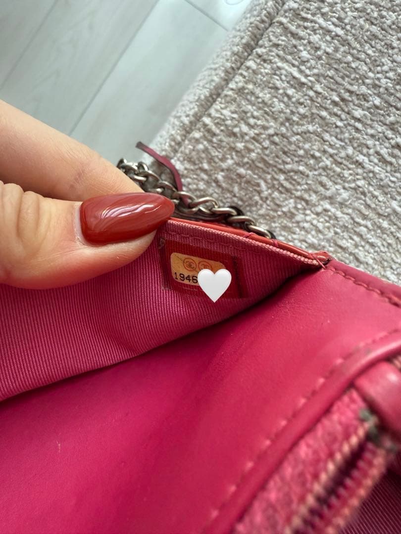 chanel チェーンウォレット　ピンク
