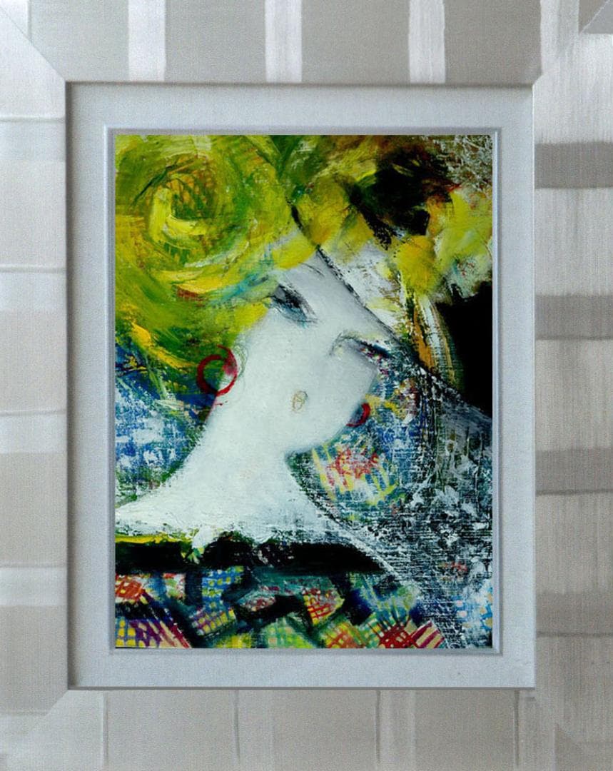 油絵 菅家令子 絵 絵画 インテリア F6-080312 人物 女性像