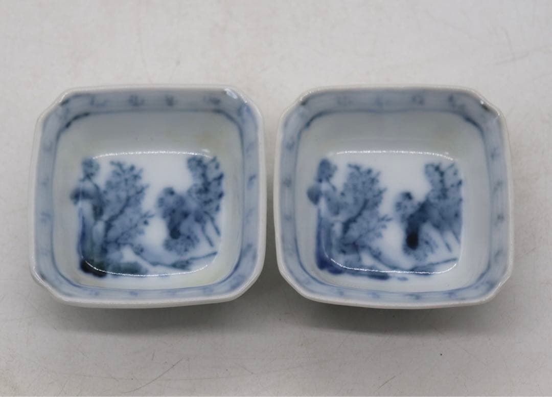 時代　伊万里　染付　寿司皿&豆皿10点セット　送料込み1125