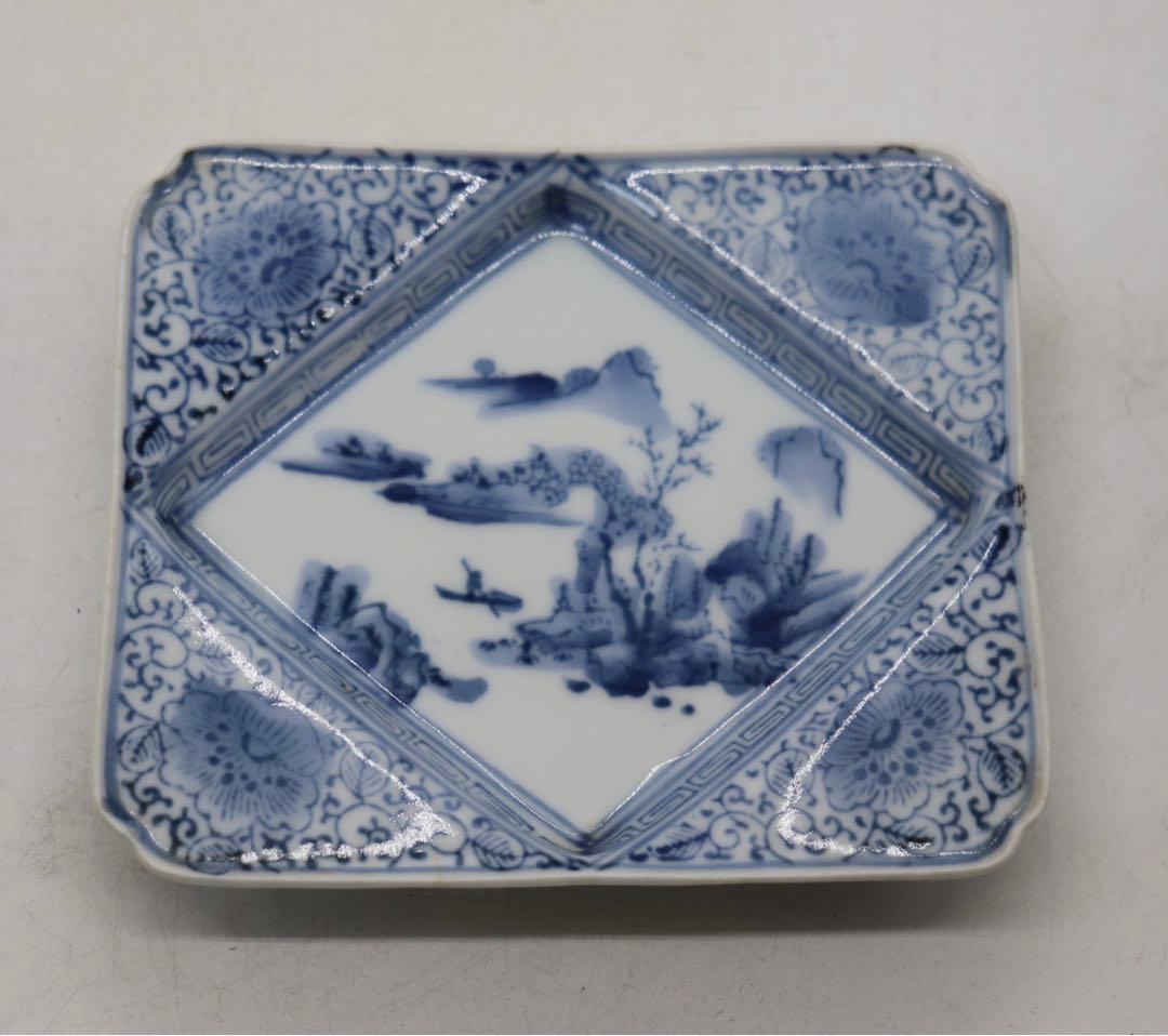 時代　伊万里　染付　寿司皿&豆皿10点セット　送料込み1125