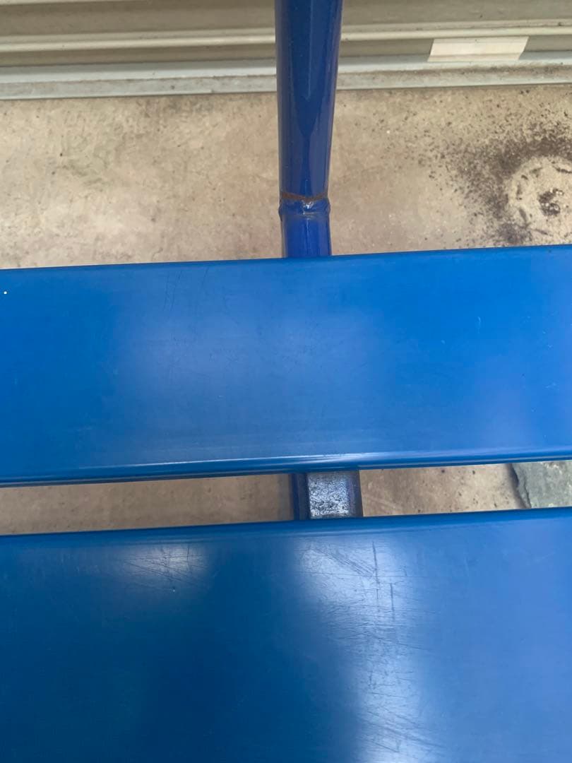 PEPSI ロゴ入り 金属製ベンチ 青