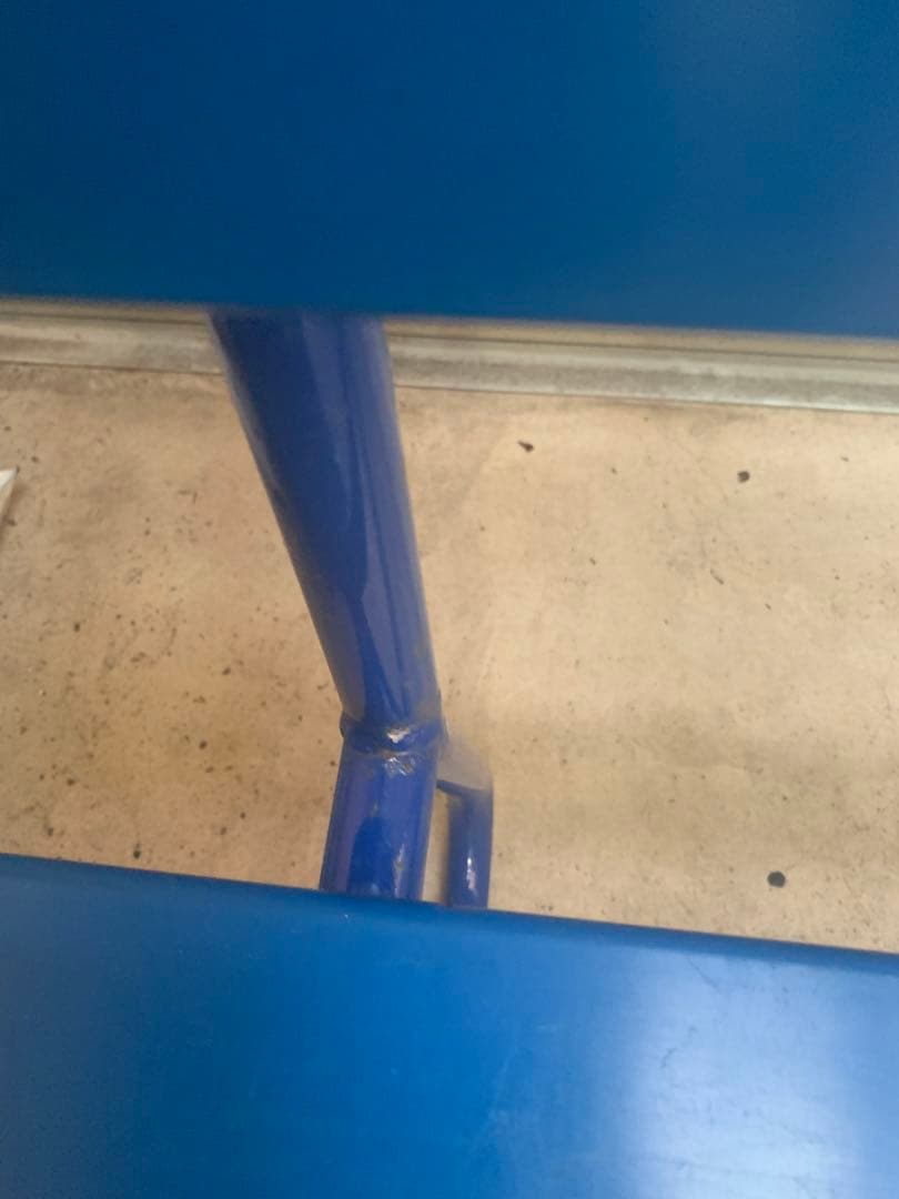 PEPSI ロゴ入り 金属製ベンチ 青