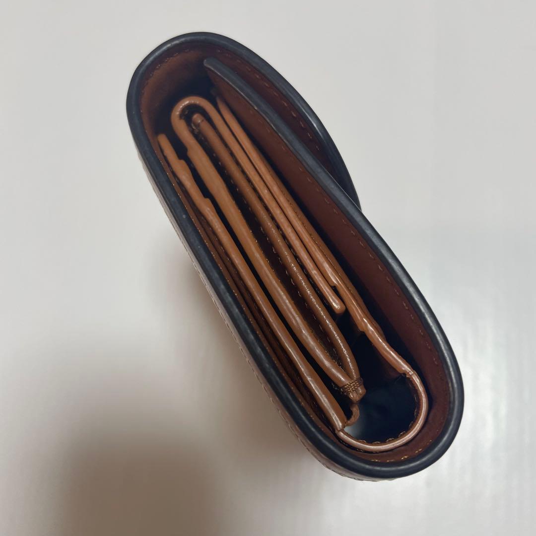 美品　セリーヌ　三つ折り財布　トリオンフ　キャンバスレザー　テキスタイル