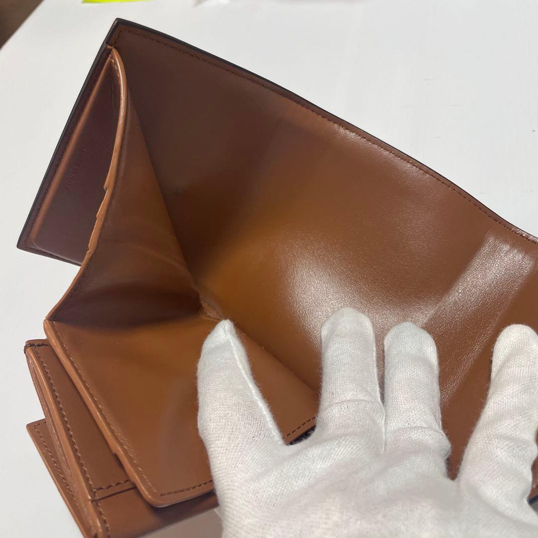 美品　セリーヌ　三つ折り財布　トリオンフ　キャンバスレザー　テキスタイル