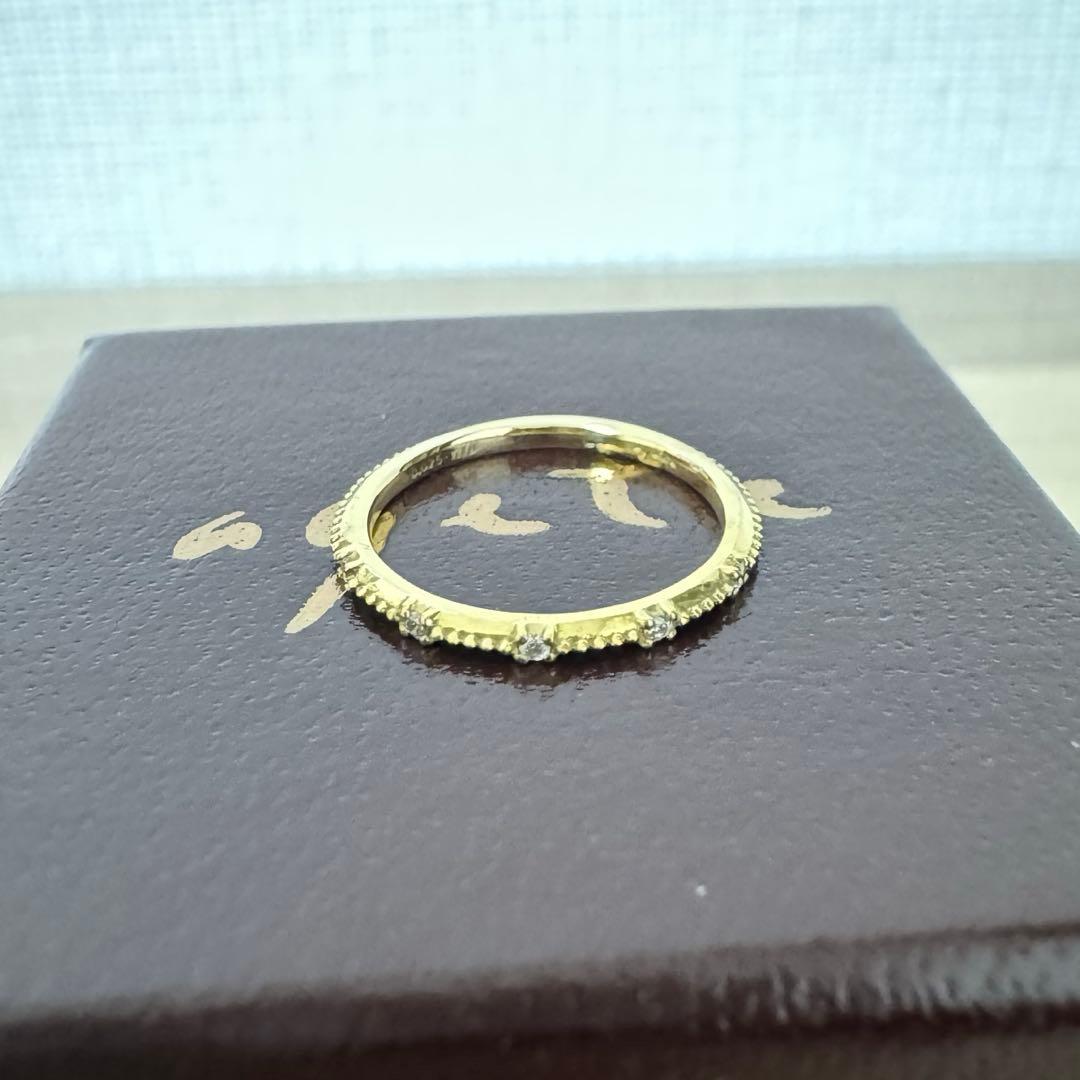 agete k18 ダイヤモンドピンキーリング