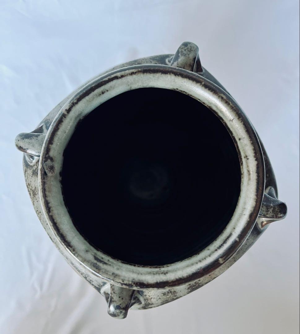 【未使用】島岡達三 益子焼 大型作品 象嵌赤絵壺