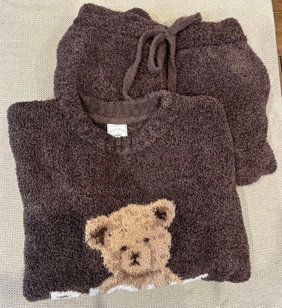 パウダーメランジベアジャガードプルオーバー&ロングパンツセット