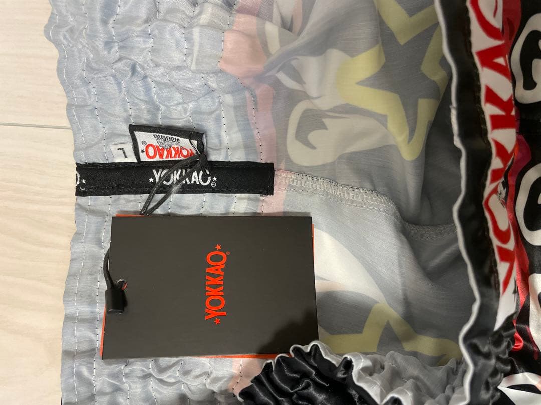 YOKKAO ボクシング ムエタイ　ショーツ シャークデザイン 黒 L