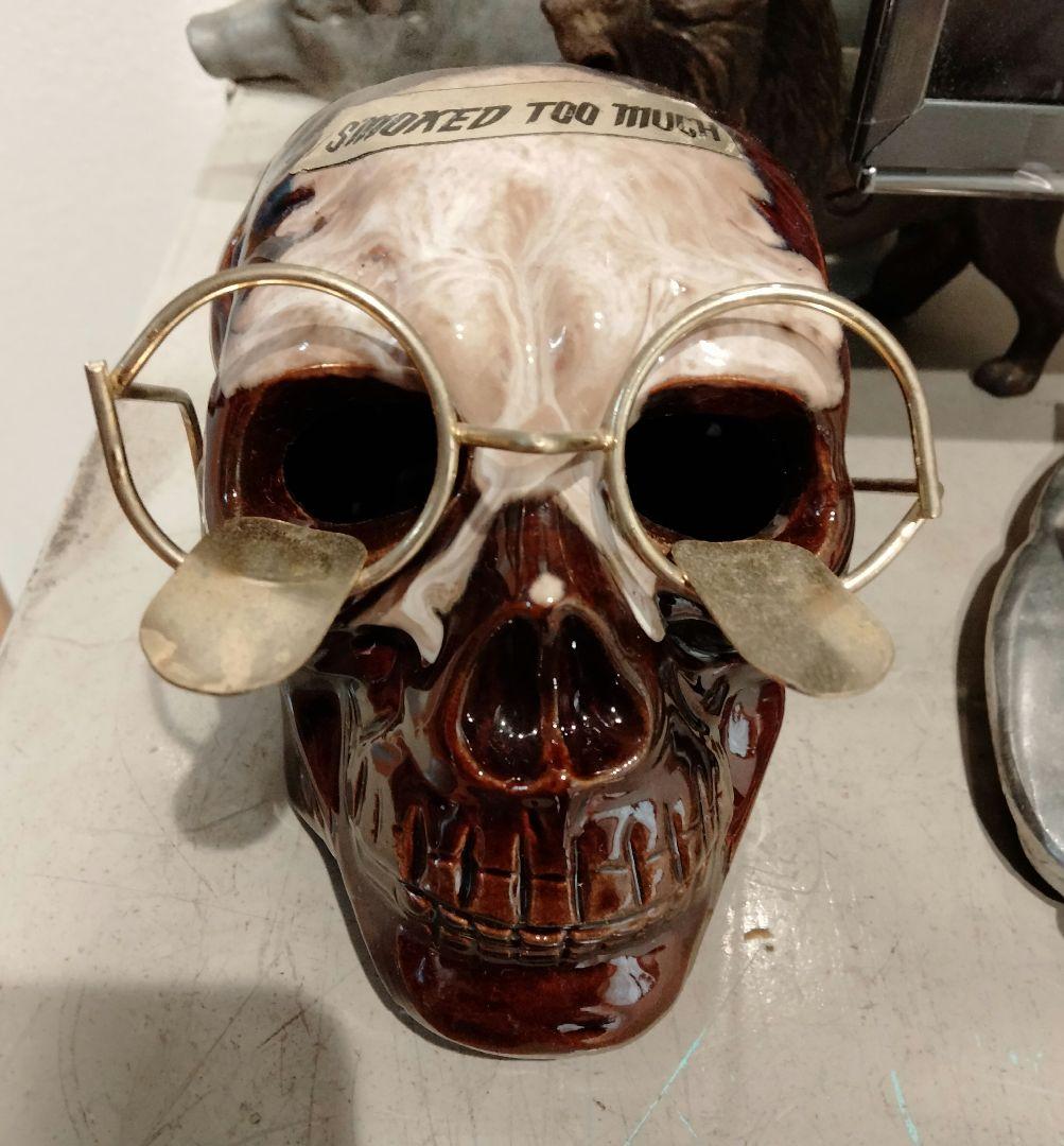 50s レア シール JAPAN刻印 スカル　ドクロ　マーブル　ビンテージ